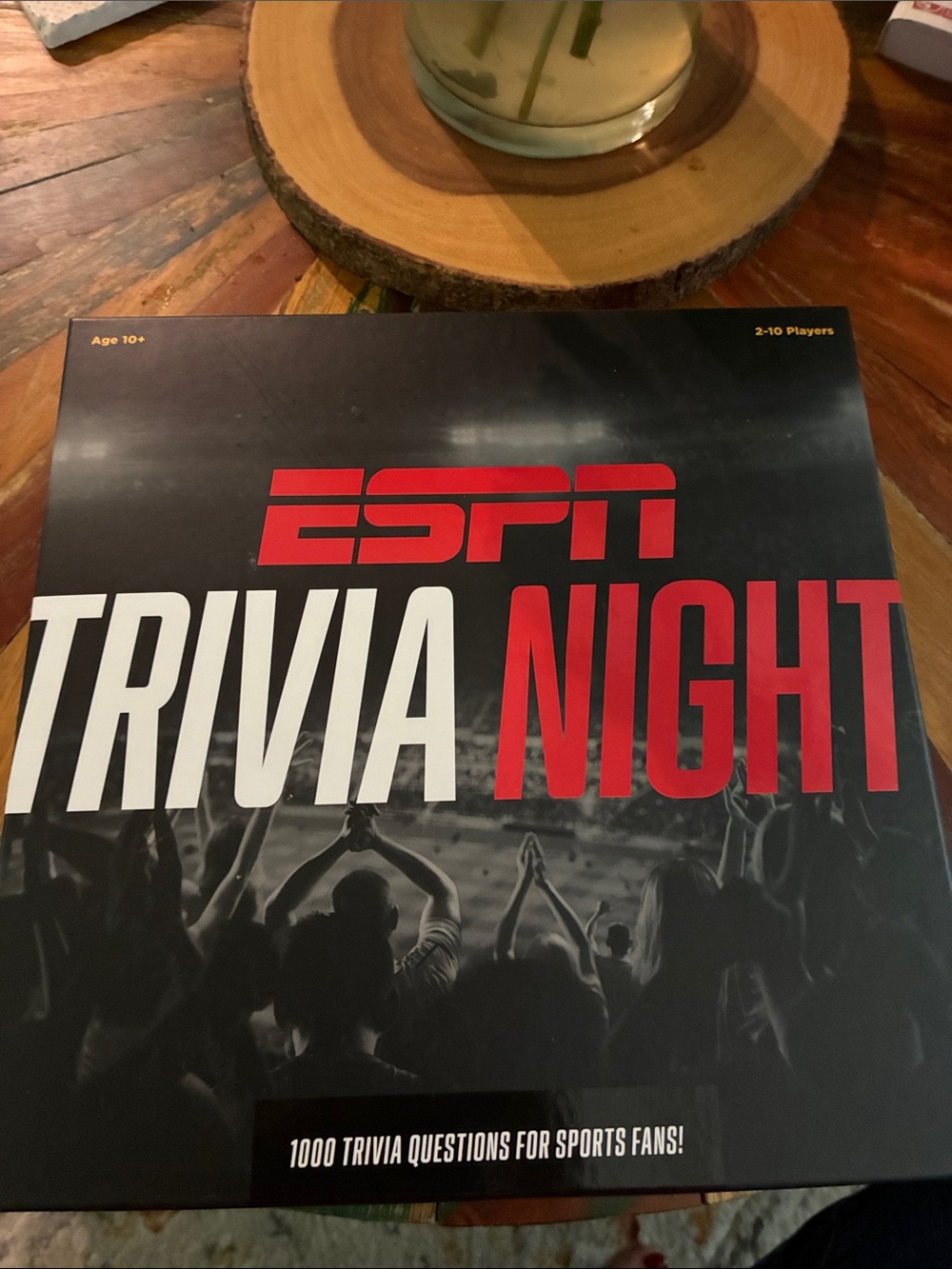 ESPN Trivia Night Board Game - Black & Red